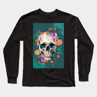 Flower skull Long Sleeve T-Shirt